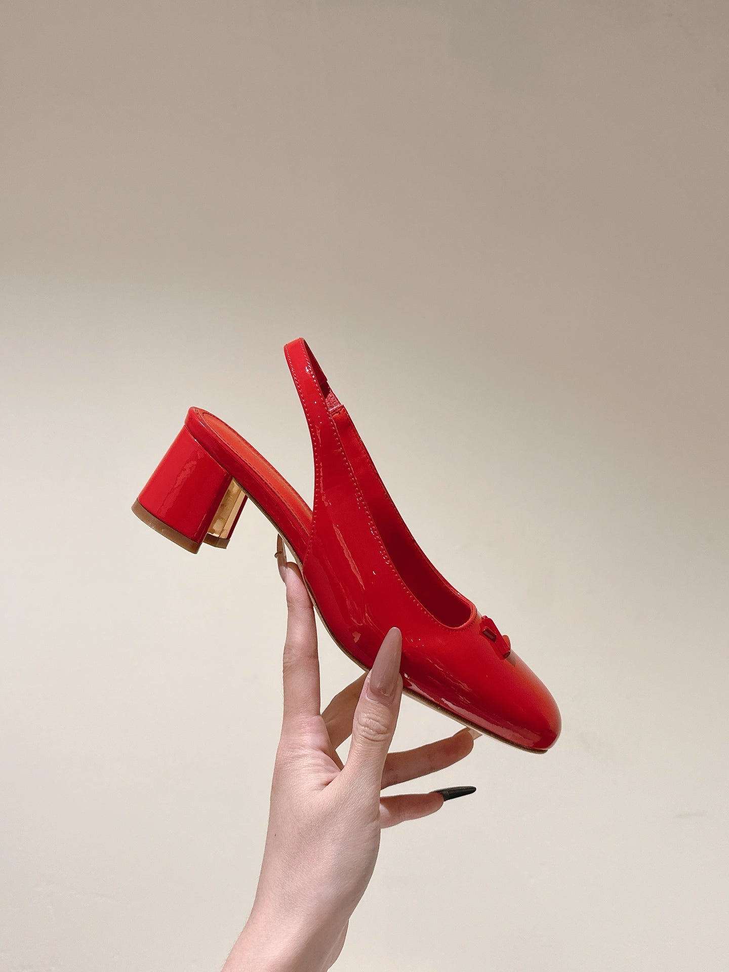 LOUIS VUITTON SWING SLINGBACK PUMP 55 MM IN CRIMSON RED CALFSKIN