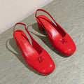LOUIS VUITTON SWING SLINGBACK PUMP 55 MM IN CRIMSON RED CALFSKIN