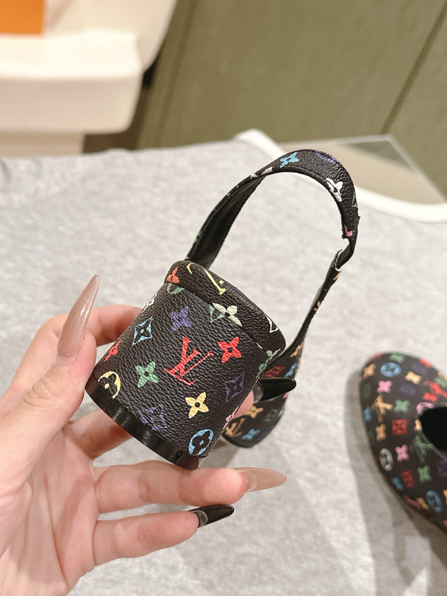 LOUIS VUITTON SWING SLINGBACK PUMP 55 MM IN BLACK MONOGRAM CALFSKIN