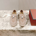 LP LOAFERS 25S IN DARK BEIGE SUEDE WITH SILVER HARDWARE