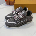 LOUIS VUITTON TRAINER SNEAKER IN WOOD BROWN MONOGRAM DENIM FABRIC