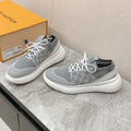 LOUIS VUITTON SNEAKERS IN DOVE GRAY DAMIER ELASTIC FABRIC