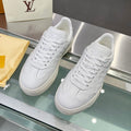 LOUIS VUITTON LV WOMEN GROOVY PLATFORM IN WHITE EMBOSSED CALFSKIN
