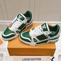 LOUIS VUITTON LV TRAINER SNEAKER IN BORNEO GREEN GRAINED CALFSKIN