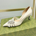 GUCCI HIGH PUMP 6 CM IN WHITE CALFSKIN