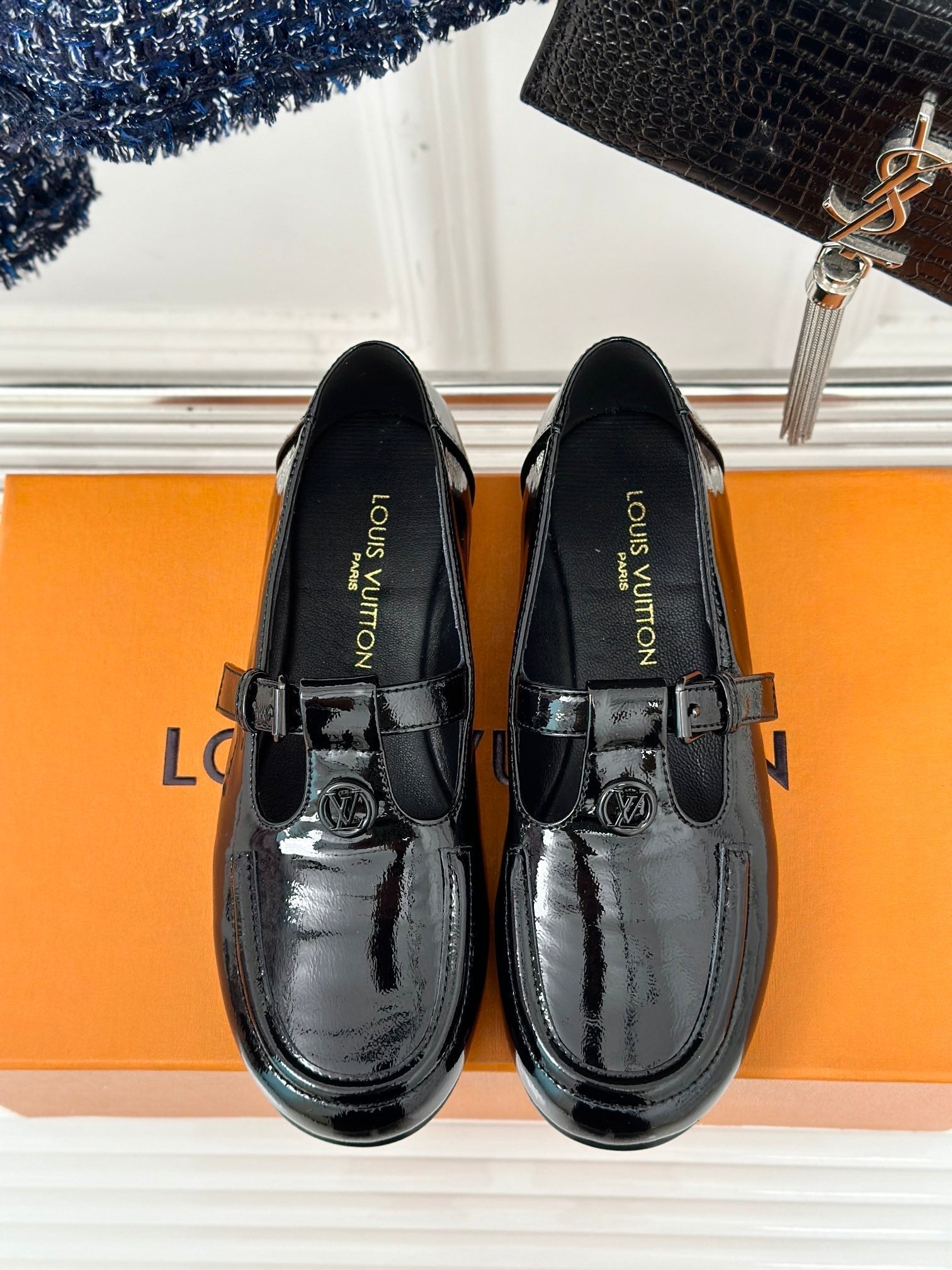 LOUIS VUITTON LV WOMEN SOHO FLAT MARY JANE IN BLACK CALFSKIN