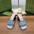 GUCCI SIGNORIA SLIDE SANDAL SKY DENIM