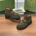 GUCCI WOMEN'S HORSEBIT ANKLE BOOTS 4.5CM IN KHAKI GREEN SUEDE