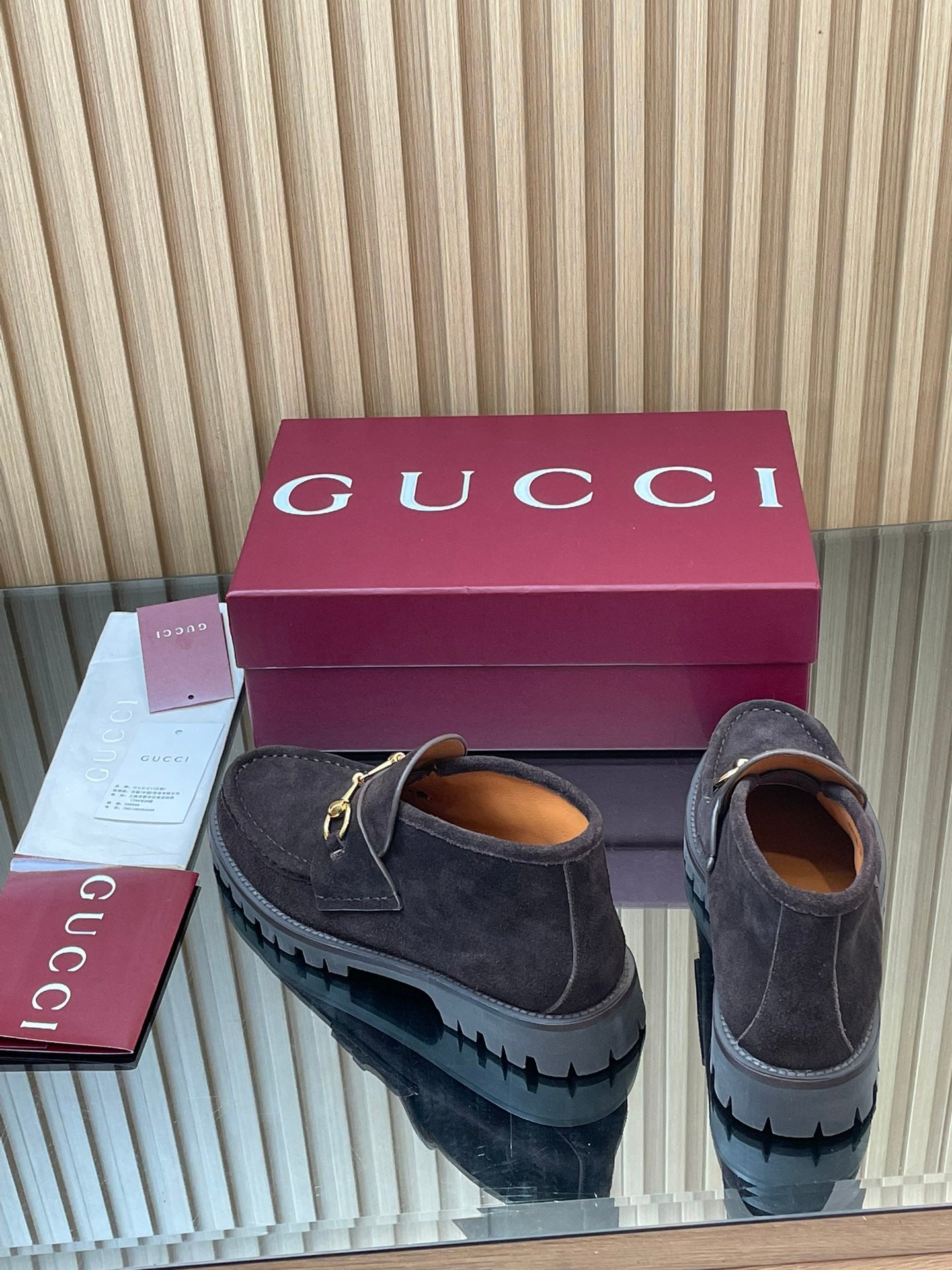 GUCCI HORSEBIT LOAFERS IN DARK PURPLE SUEDE
