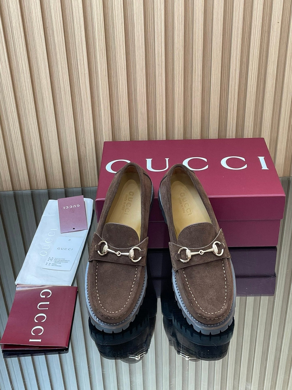 GUCCI WOMEN'S HORSEBIT LOAFERS IN DARK BROWN SUEDE