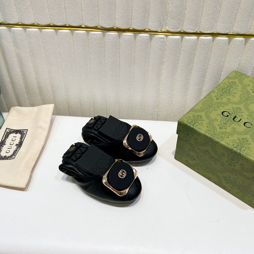 GUCCI BALLET SUPER SLIM BLACK LAMBSKIN