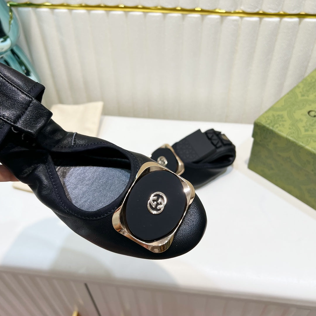 GUCCI BALLET SUPER SLIM BLACK LAMBSKIN
