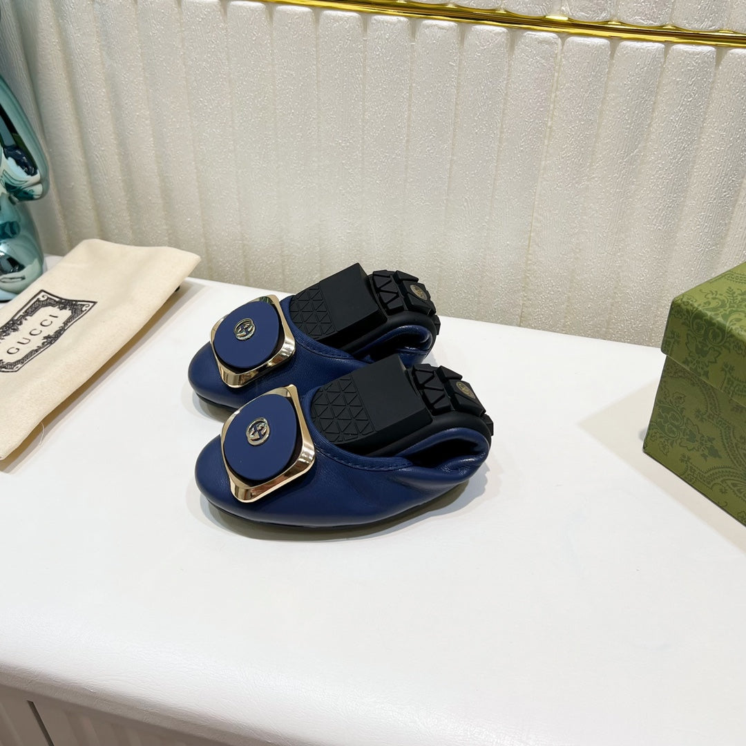 GUCCI BALLET SUPER SLIM NAVY LAMBSKIN
