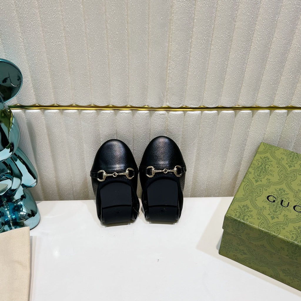 GUCCI BALLET SUPER SLIM BUCKLE BLACK LAMBSKIN