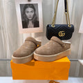 LOUIS VUITTON LV WOMEN'S COSY FLAT COMFORT CLOGS IN ASH BROWN MONOGRAM SUEDE