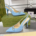 GUCCI HORSEBIT SLINGBACK 105 IN SKY CANVAS