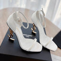 LOUIS VUITTON CLASSIC HIGH HEELS 10 CM IN WHITE PATENT CALFSKIN