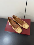 GUCCI MARY JANE 25S IN NATURAL STRAW WITH GOLD HARDWARE