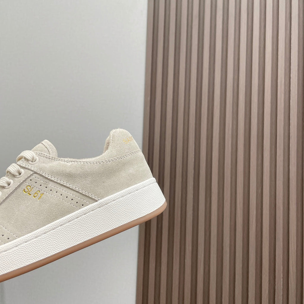 LOUIS VUITTON SL/61 SNEAKERS IN PALE GRAY SUEDE