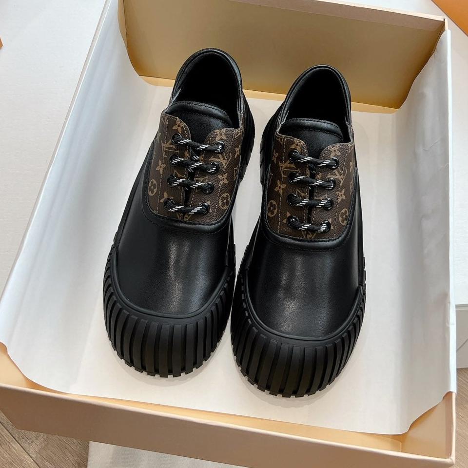 LOUIS VUITTON LV ARCHLIGHT SKATE SNEAKER IN BLACK MIX CHOCOLATE BROWN MONOGRAM CALFSKIN