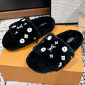 LOUIS VUITTON SLIPPER IN BLACK WOOL