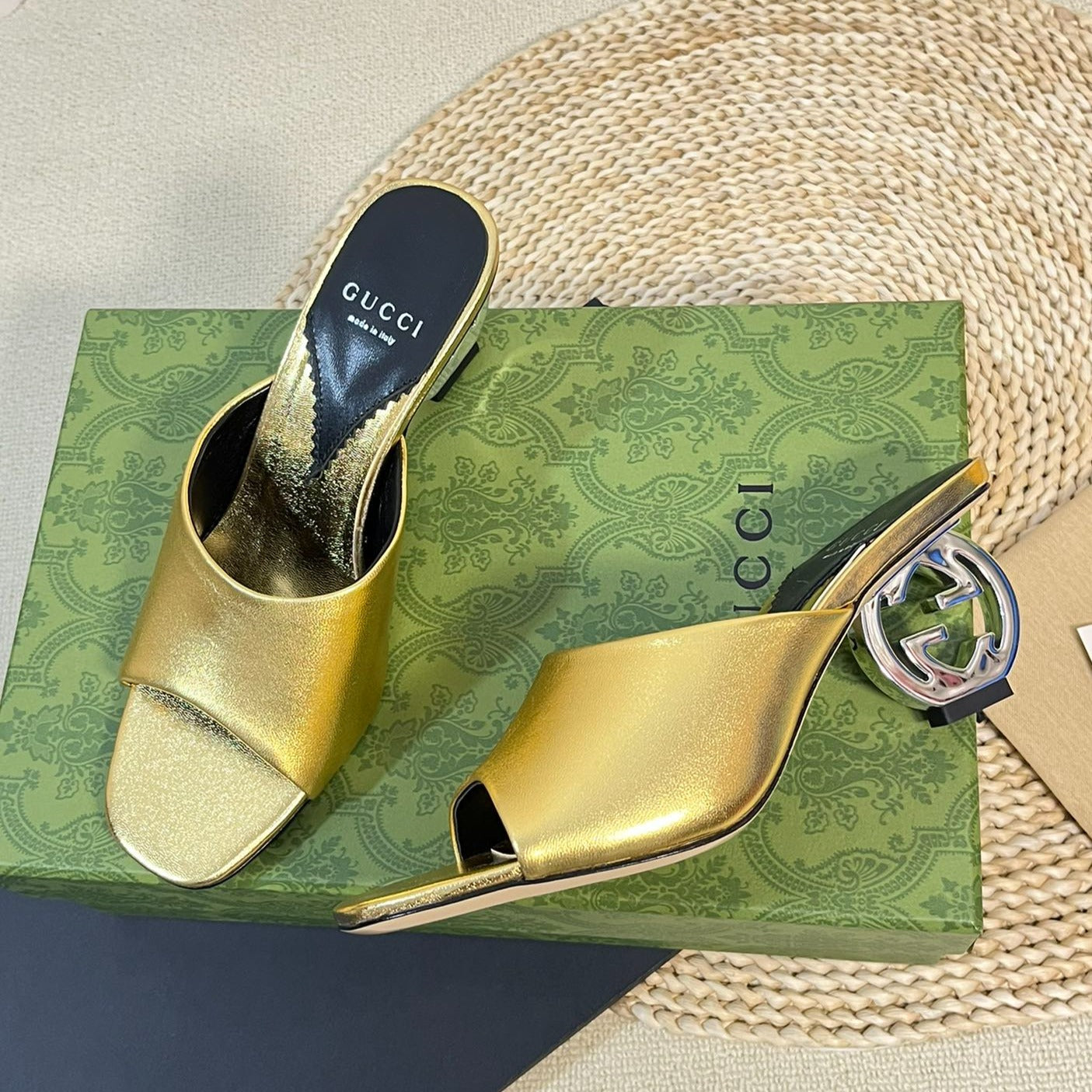 GUCCI Women's Heeled Sandals Golden