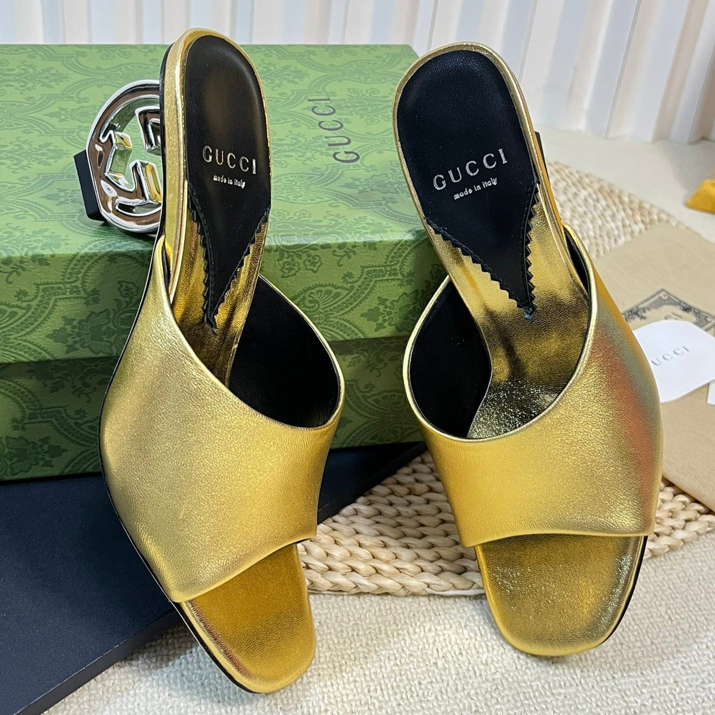 GUCCI Women's Heeled Sandals Golden