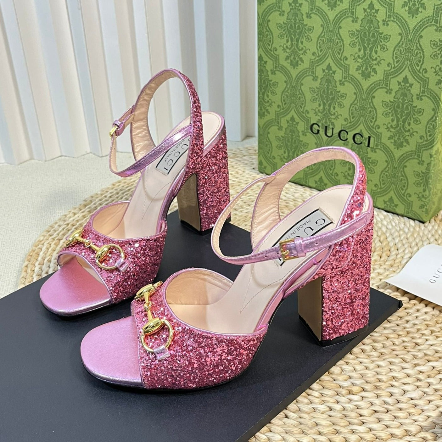 GUCCI Women Sandal High Heels Pink