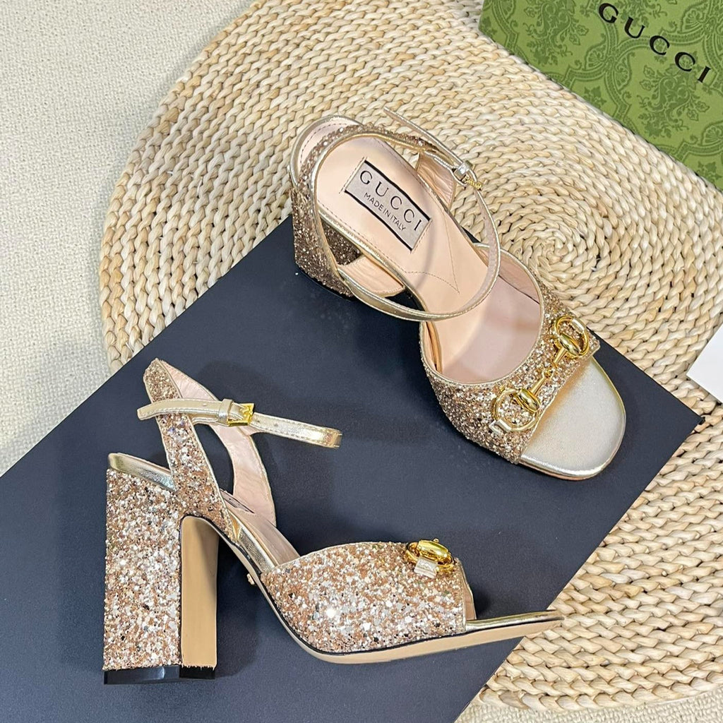 GUCCI Women Sandal High Heels Cream