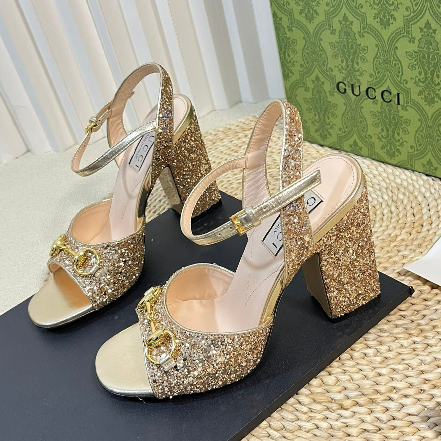 GUCCI Women Sandal High Heels Cream