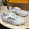 LOUIS VUITTON FOOTPRINT SOCCER SNEAKER IN WHITE CALFSKIN