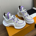 LOUIS VUITTON LV ARCHLIGHT SNEAKER BEIGE MIX VIOLET CALFSKIN