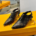 LOUIS VUITTON ALLURE HIGH 4.5 CM SLINGBACK IN CHOCOLATE BROWN MONOGRAM CALFSKIN