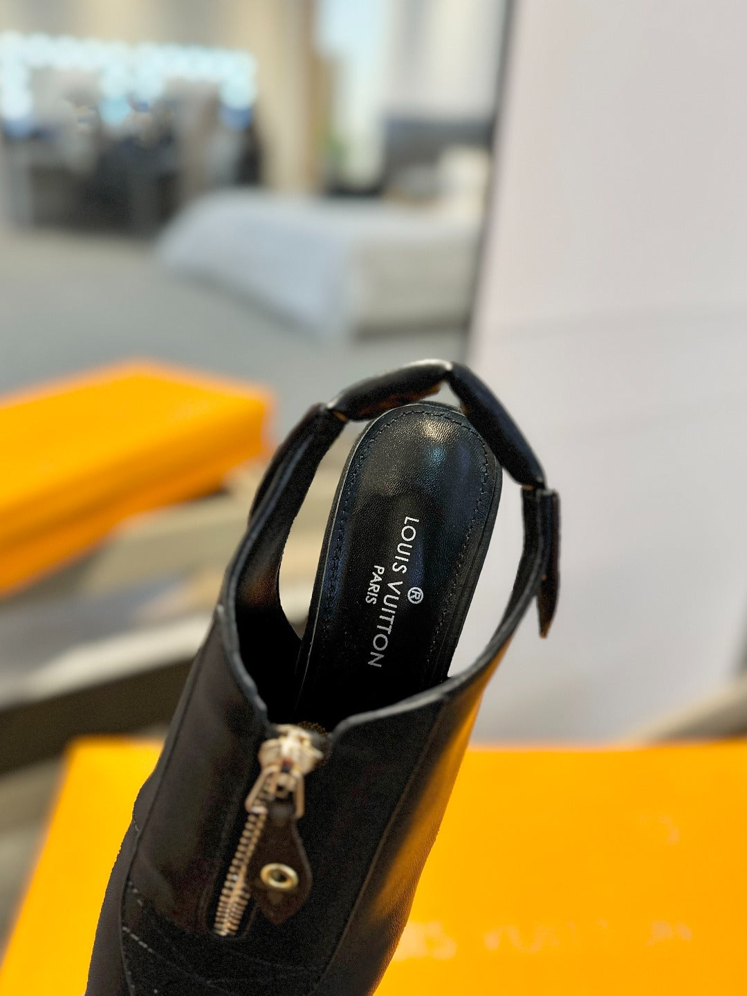 LOUIS VUITTON ALLURE HIGH 4.5 CM SLINGBACK IN BLACK MONOGRAM CALFSKIN