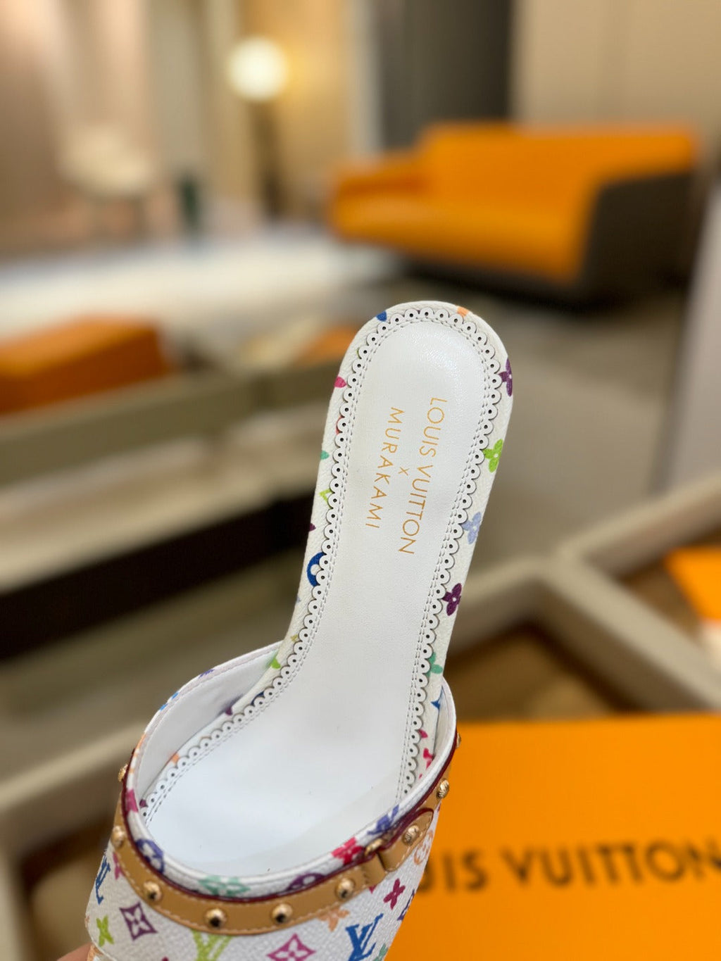LOUIS VUITTON LV X TM 6AM HIGH 4 CM MULE IN WHITE MONOGRAM CALFSKIN