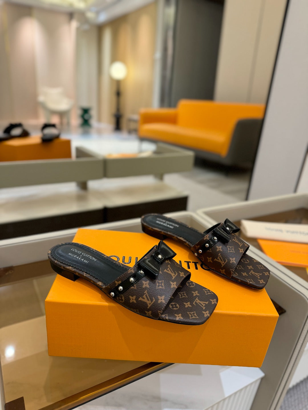 LOUIS VUITTON LV X TM 6AM FLAT MULE IN CHOCOLATE BROWN MONOGRAM CALFSKIN