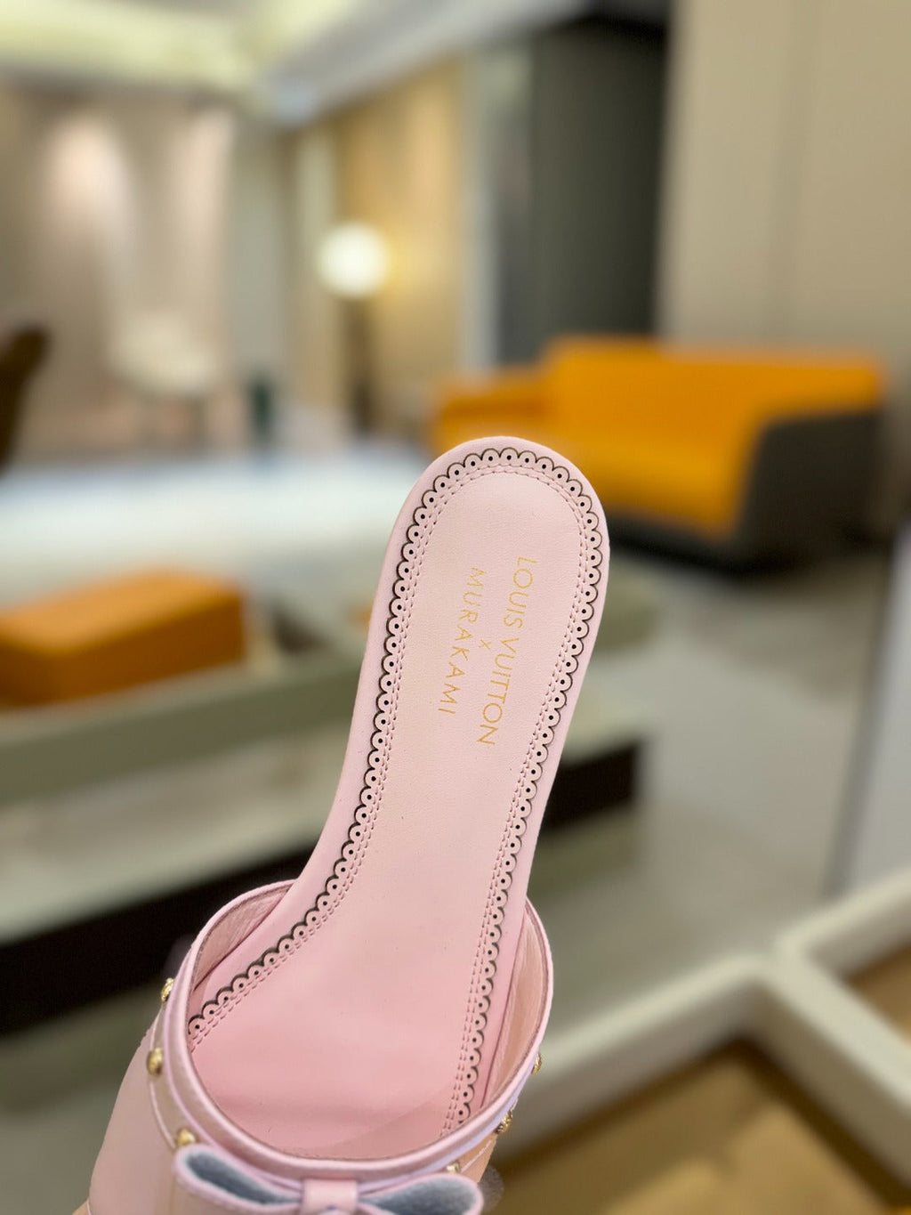 LOUIS VUITTON LV X TM 6AM FLAT MULE IN BABY PINK CALFSKIN