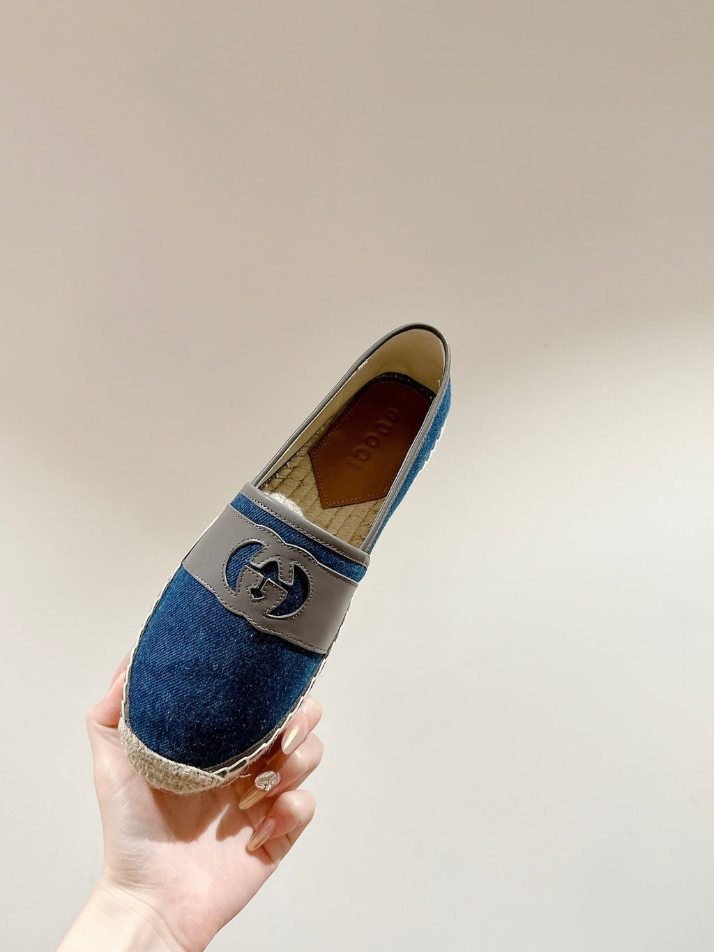 GUCCI ESPADRILLES SLIP - ON AEGEAN CANVAS
