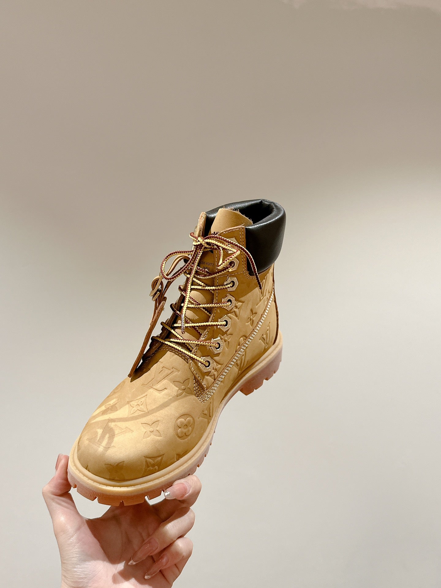 LOUIS VUITTON LV X TIMBERLAND ANKLE BOOT IN TORTILLA BROWN MONOGRAM SUEDE