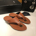 LOUIS VUITTON FLAT THONG IN BRONZE BROWN CALFSKIN