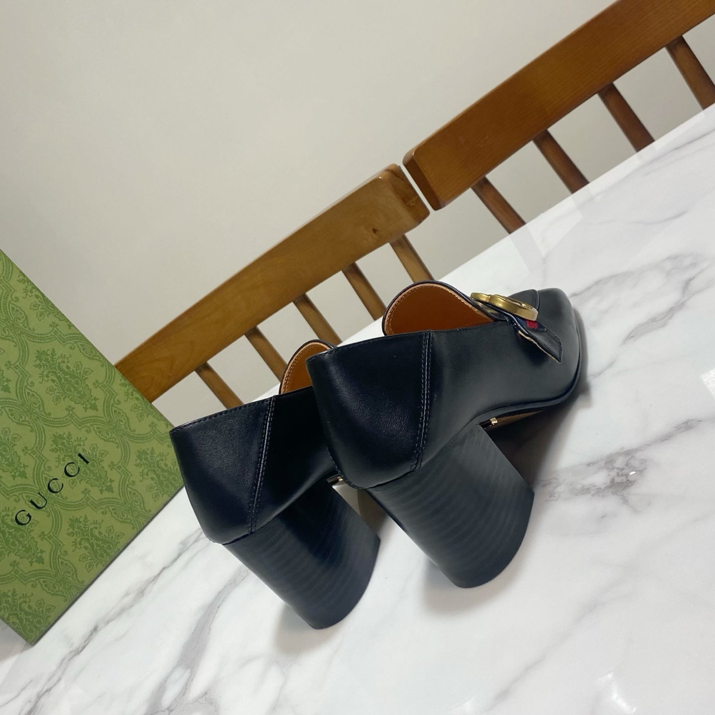 GUCCI 26S LOAFERS 75 MM IN BLACK CALFSKIN STYLE 2