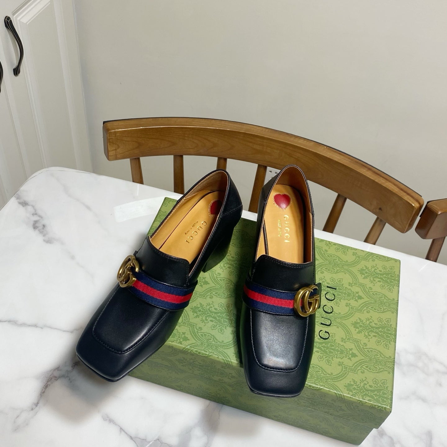 GUCCI 26S LOAFERS 75 MM IN BLACK CALFSKIN STYLE 2