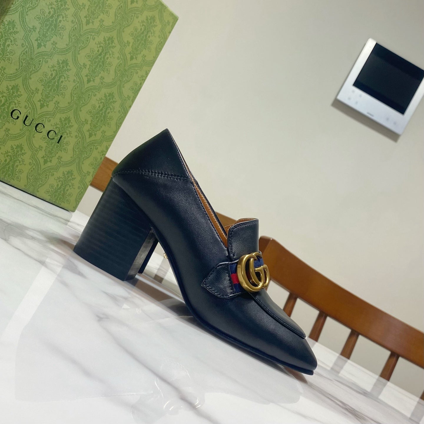 GUCCI 26S LOAFERS 75 MM IN BLACK CALFSKIN STYLE 2