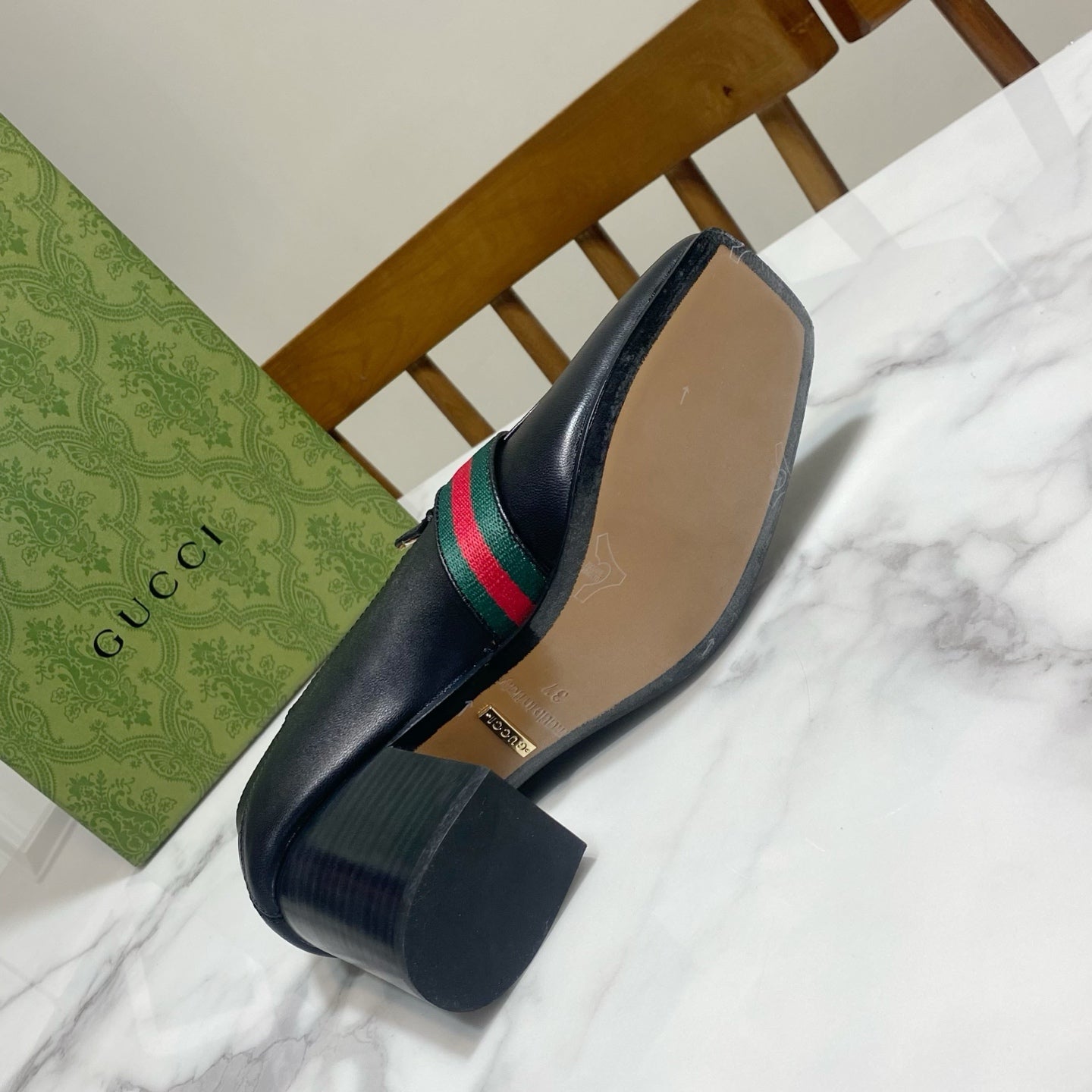 GUCCI 26S LOAFERS 75 MM IN BLACK CALFSKIN STYLE 1