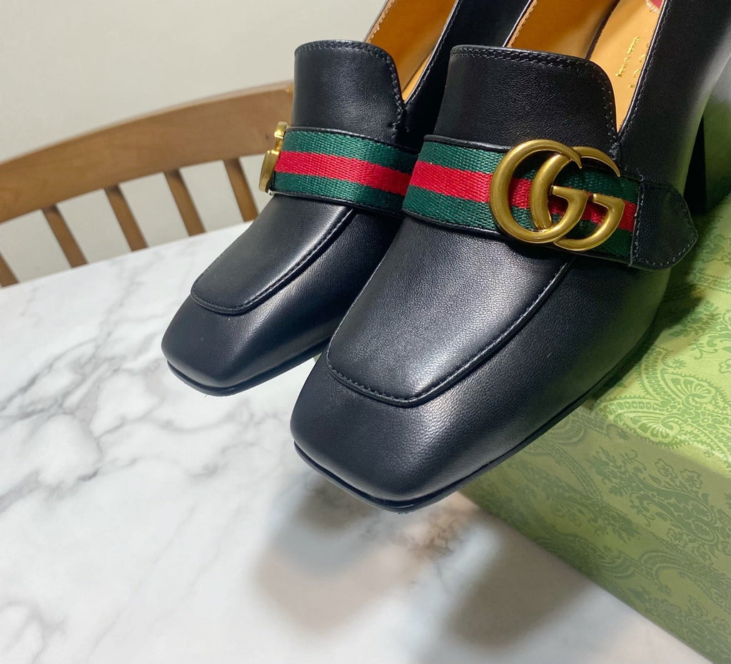 GUCCI 26S LOAFERS 75 MM IN BLACK CALFSKIN STYLE 1