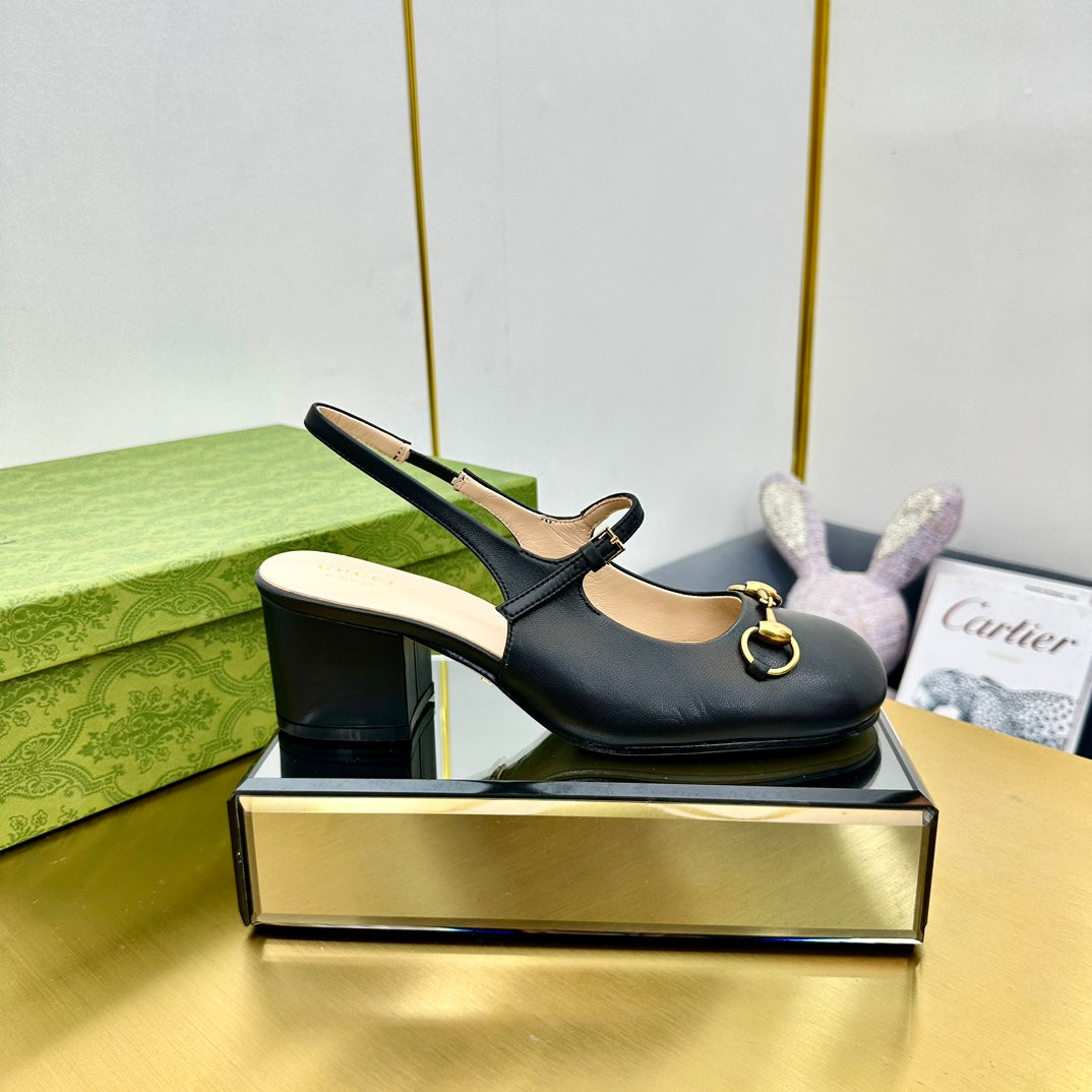 GUCCI HORSEBIT PUMP IN BLACK SHEEPSKIN