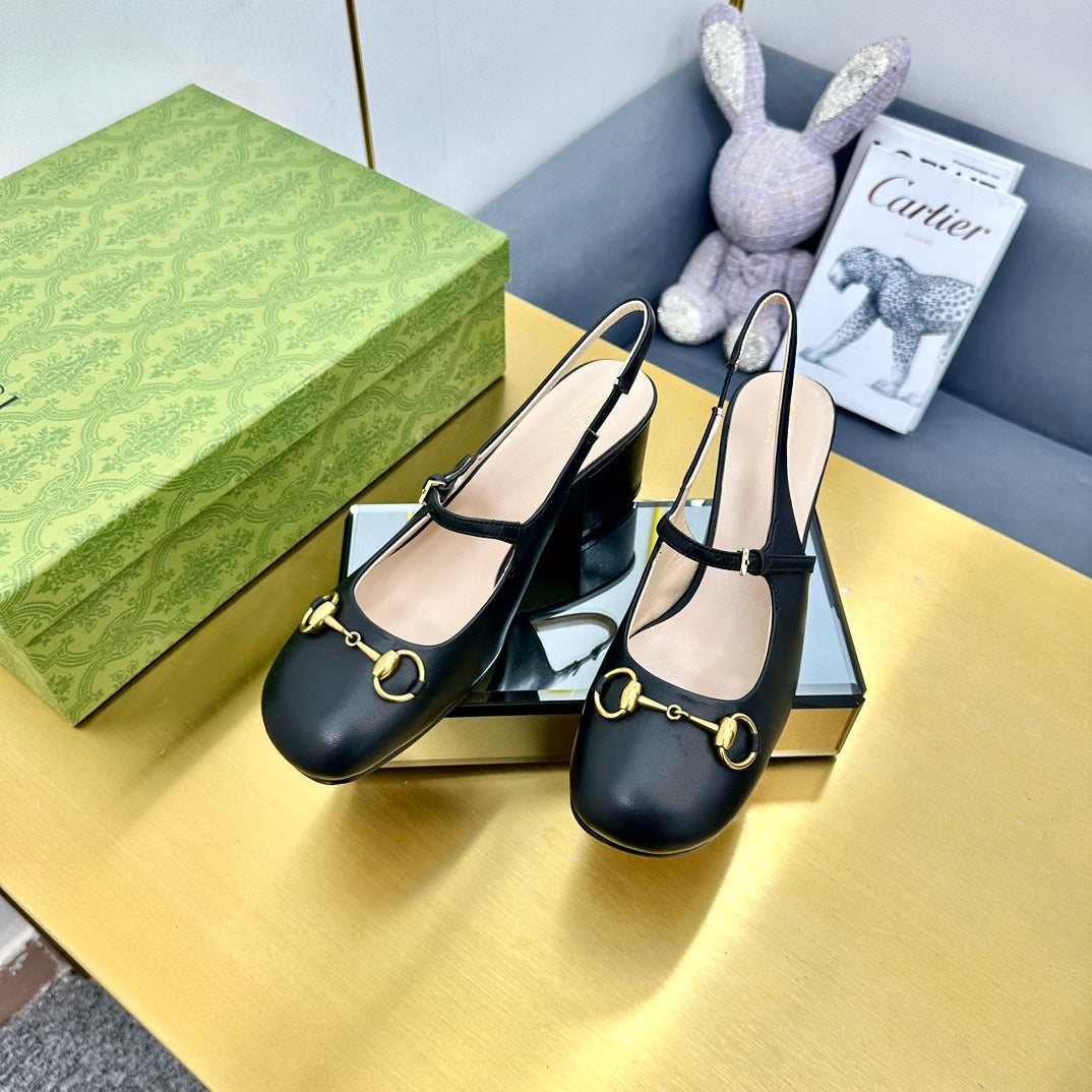GUCCI HORSEBIT PUMP IN BLACK SHEEPSKIN