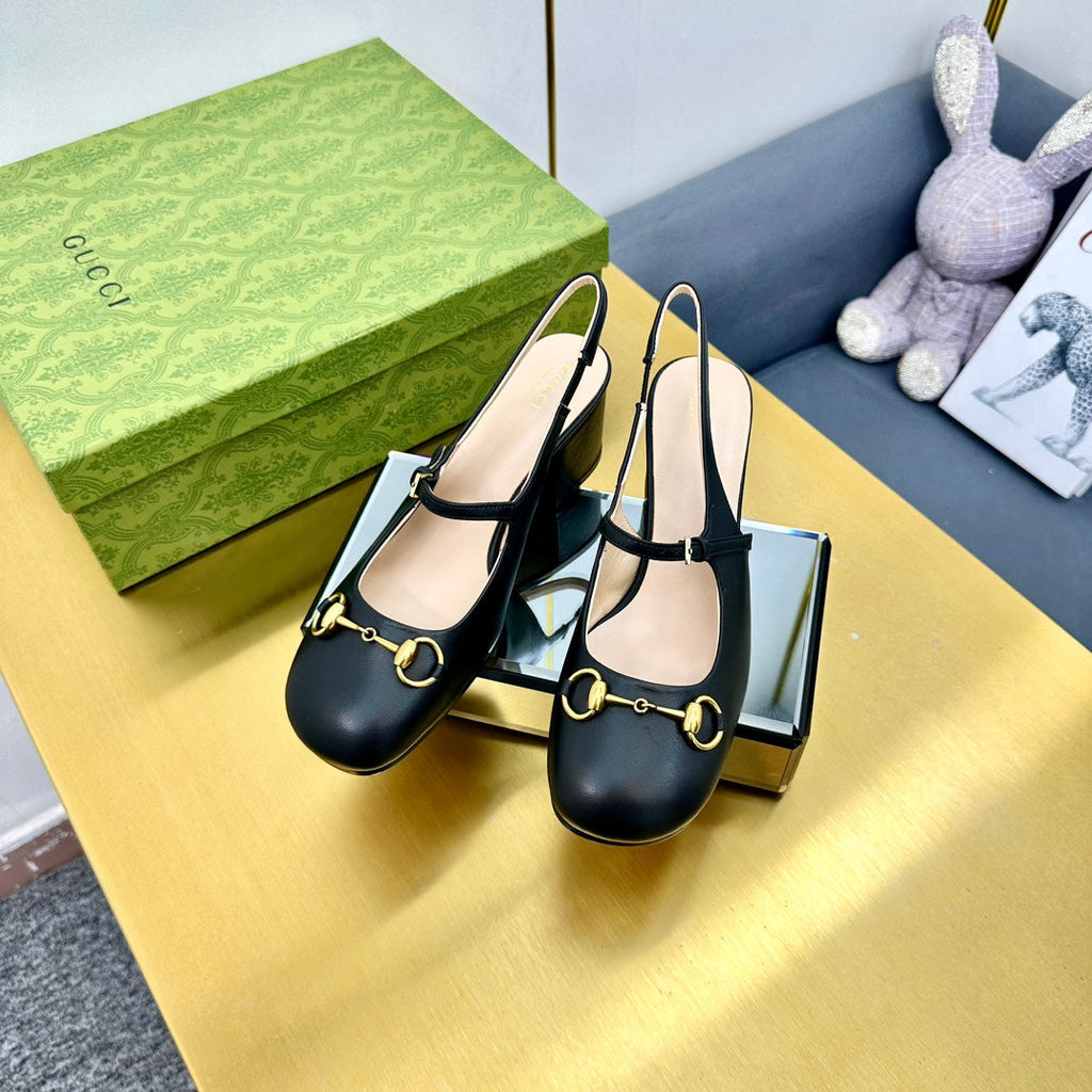 GUCCI HORSEBIT PUMP IN BLACK SHEEPSKIN