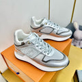 LOUIS VUITTON NEO RUN AWAY SNEAKER IN SILVER CALFSKIN