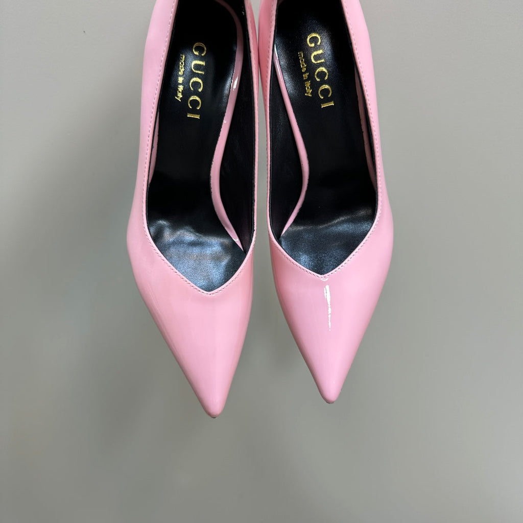 GUCCI 105 HIGH HEEL PUMP LIGHT PINK LAMBSKIN